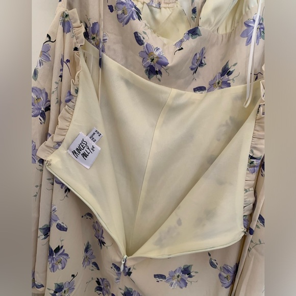 NWOT Princess Polly Yellow Purple Clementine Floral TieBack Romper Playsuit - 12 - Picture 8 of 9